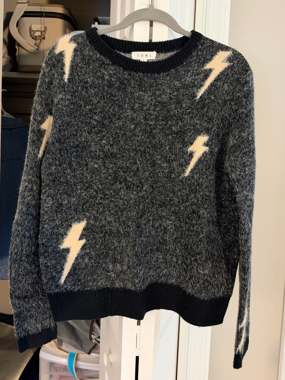 THML Lightning Bolt Crewneck Sweater